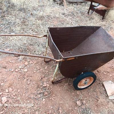 Antique cart for garden flower bed or yard art