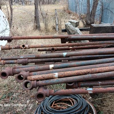 Steel pipe pole tent with 2 large silver tarps