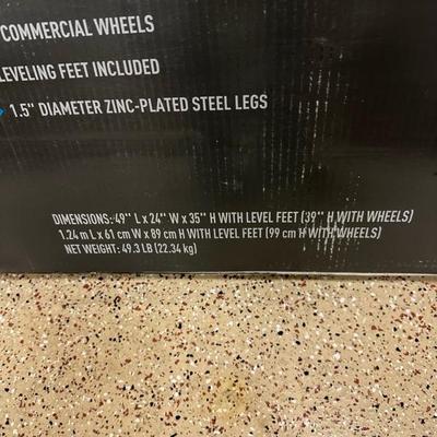 Lot 546, commercial worktable with stainless steel top