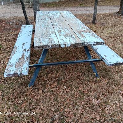 Steel framed Picnic table