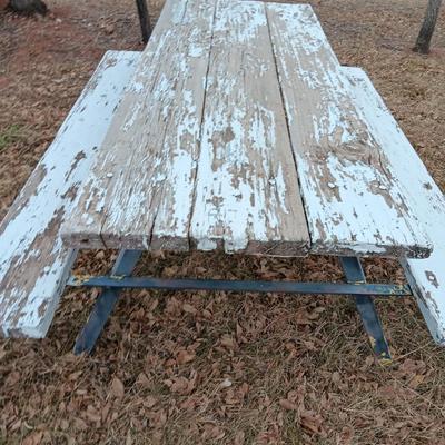 Steel framed Picnic table