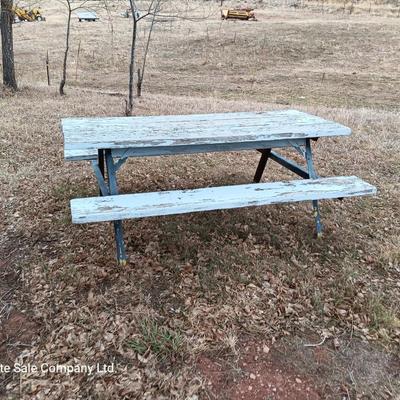 Steel framed Picnic table