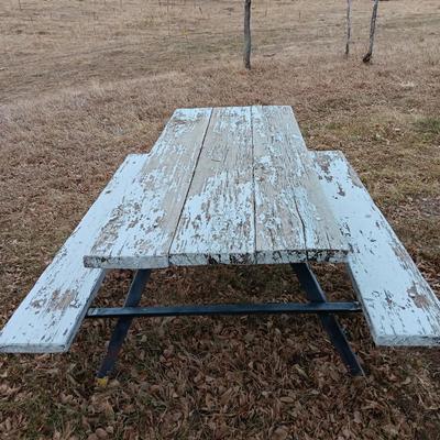 Steel framed Picnic table