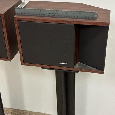 Lot 548 Pair of Bose speakers on speaker stands