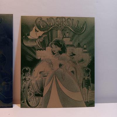 Cartoon laser art - metal / tin tiles with cartoon characters