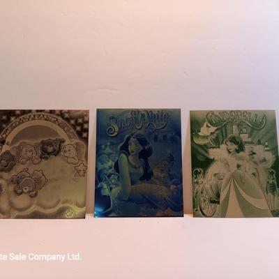 Cartoon laser art - metal / tin tiles with cartoon characters