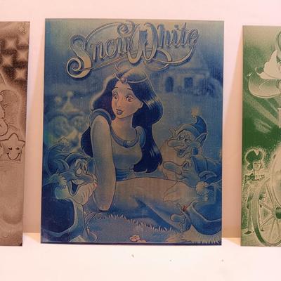 Cartoon laser art - metal / tin tiles with cartoon characters