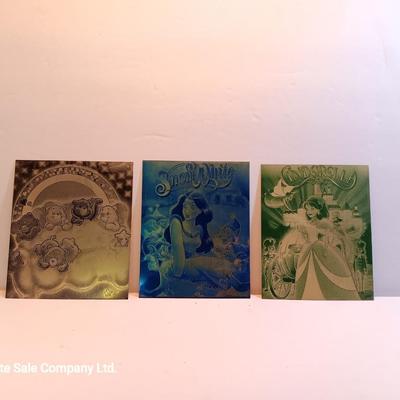 Cartoon laser art - metal / tin tiles with cartoon characters