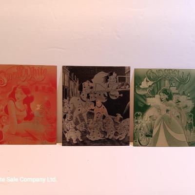 Laser art metal tin with cartoon characters