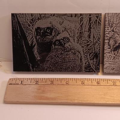 Three laser art tiles Turkey - Deer- owls