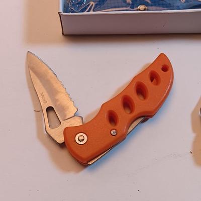 New Blue tail pocketknife with two smaller ones
