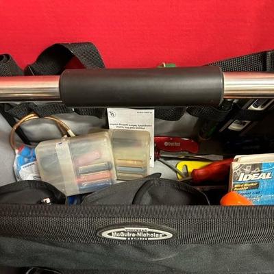 Lot 552, Tool tote bag with a variety of tools