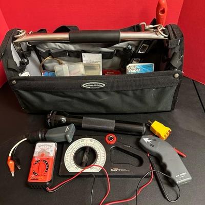 Lot 552, Tool tote bag with a variety of tools