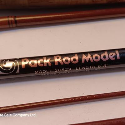 Fishing pole for the backpacker with new pocketknife - Pack rod model 30529 6'8"