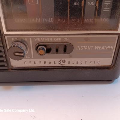 General Electric Model 7-2963A AM/FM/ TV PS AIR Instant weather electric or battery operated radio