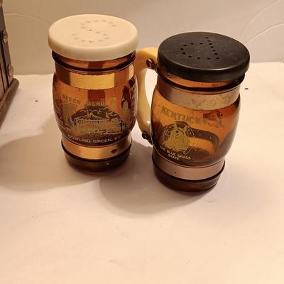 Coffee bean grinder with salt & pepper shakers