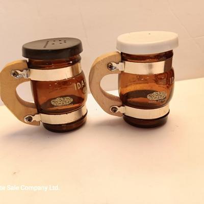 Coffee bean grinder with salt & pepper shakers