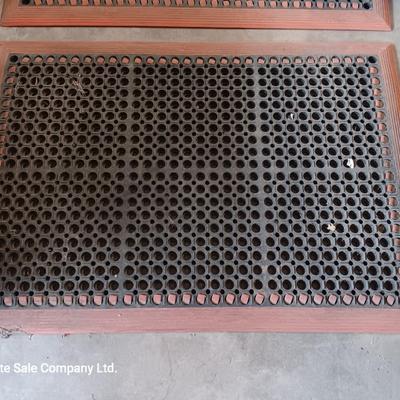 Two rubber floor mats - Anti fatigue thick rubber floor mats