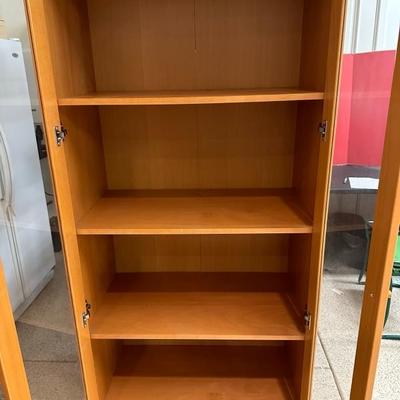 Lot 600 bookcase with glass doors