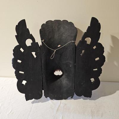 Pair of Balinese Wood Carved Tribal Masks (D-JS)