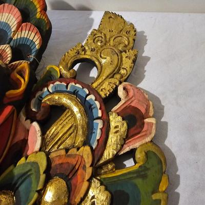 Pair of Balinese Wood Carved Tribal Masks (D-JS)