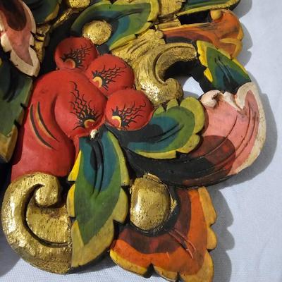 Pair of Balinese Wood Carved Tribal Masks (D-JS)