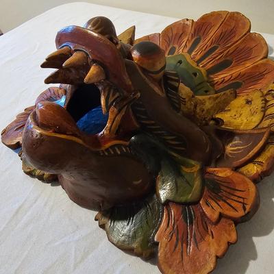 Pair of Balinese Wood Carved Tribal Masks (D-JS)