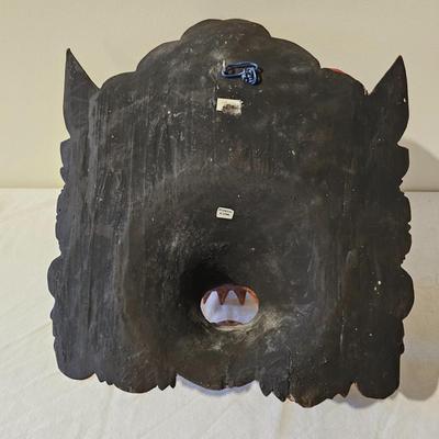 Pair of Balinese Wood Carved Tribal Masks (D-JS)