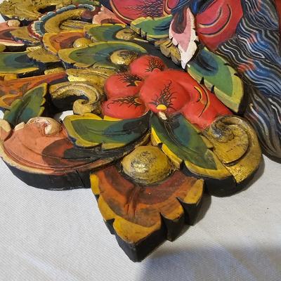 Pair of Balinese Wood Carved Tribal Masks (D-JS)