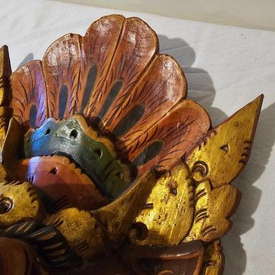 Pair of Balinese Wood Carved Tribal Masks (D-JS)