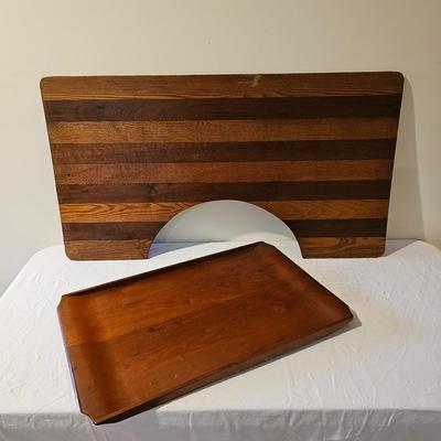 Two Wooden Serving and Lap Trays (BS-JS)