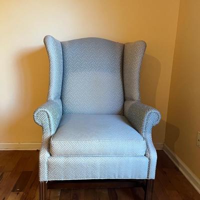 Upholstered Wingback Chair & Ottoman (PB-MG)