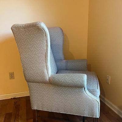 Upholstered Wingback Chair & Ottoman (PB-MG)