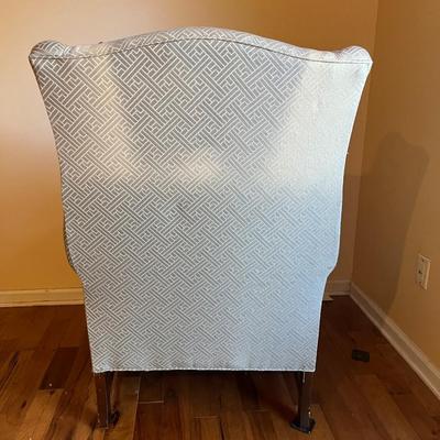 Upholstered Wingback Chair & Ottoman (PB-MG)