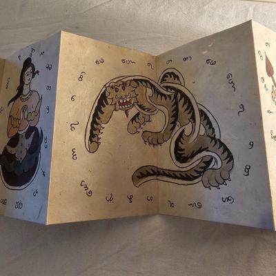 Wood Block Print Book & Palm Leaf Scroll (D-JS)