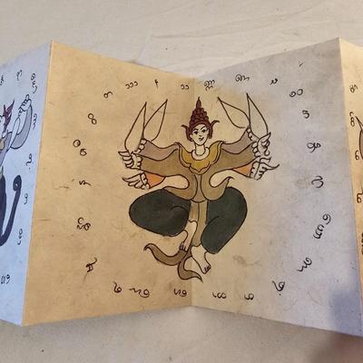 Wood Block Print Book & Palm Leaf Scroll (D-JS)