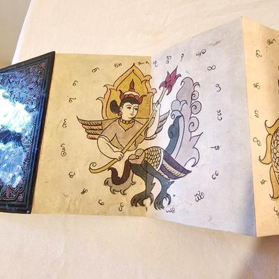 Wood Block Print Book & Palm Leaf Scroll (D-JS)