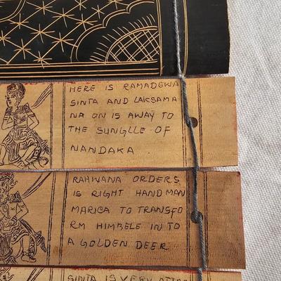 Wood Block Print Book & Palm Leaf Scroll (D-JS)