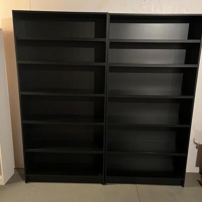 Pair of Black Bookcases (BS-MG)