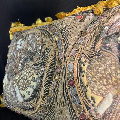 Burmese Kalaga Embroidered Wall Hanging & Pillows (D-MG)