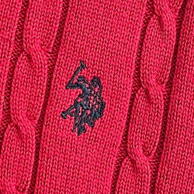 U.S. POLO ASSN. ~ Womenâ€™s XL Red Cable Knit Sweater Vest