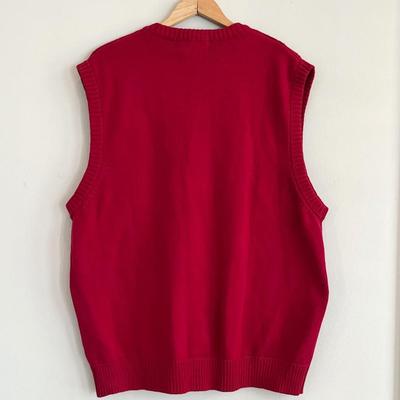 U.S. POLO ASSN. ~ Womenâ€™s XL Red Cable Knit Sweater Vest