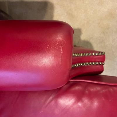 Bradington Young Red Leather Recliner (D-MG)