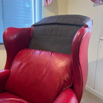 Bradington Young Red Leather Recliner (D-MG)