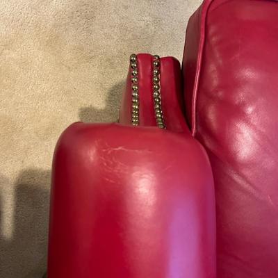 Bradington Young Red Leather Recliner (D-MG)