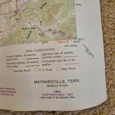 USGS Local Interest Survey Maps NC & TN (BS-JS)
