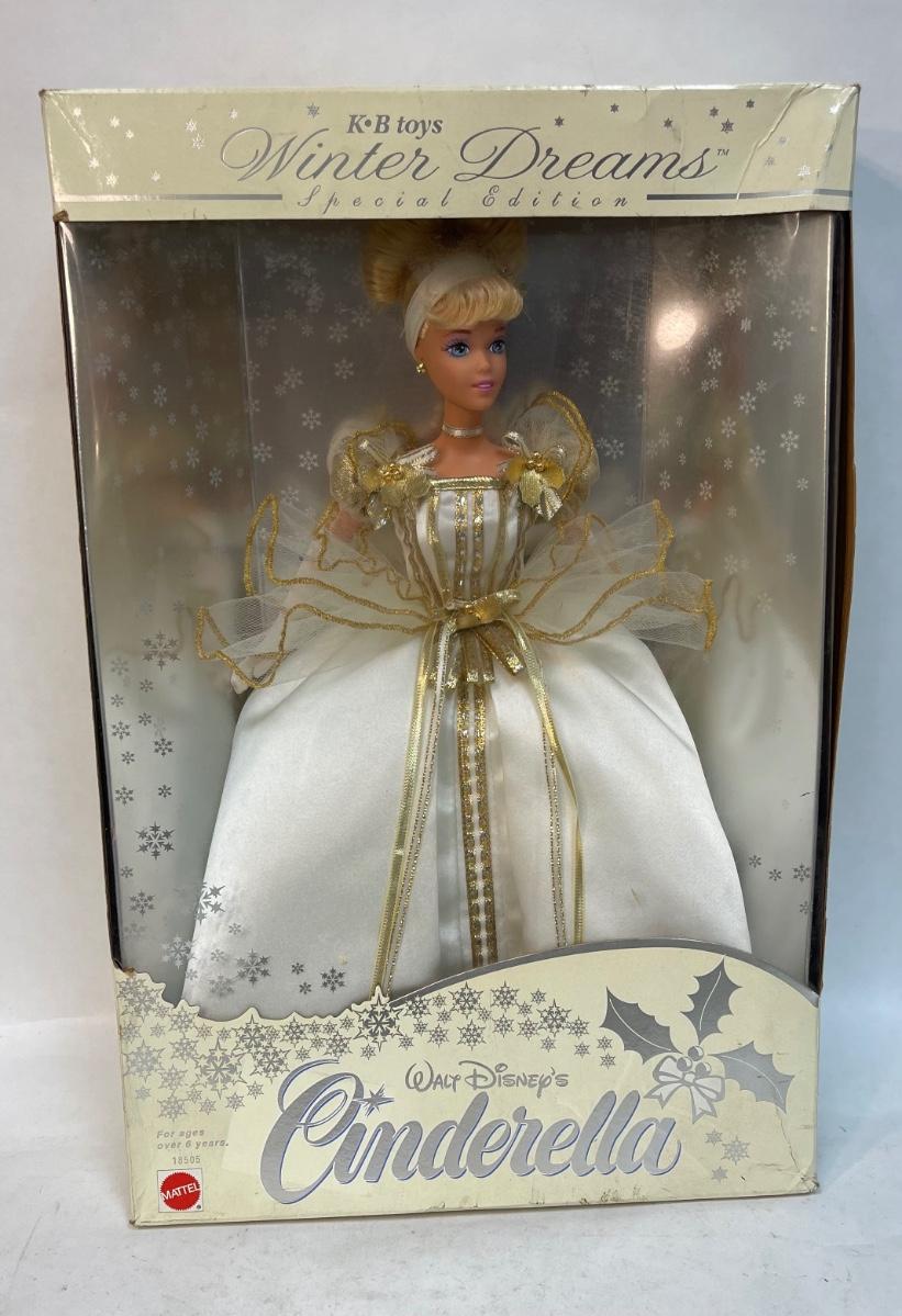 walt Disney s Cinderella Doll by Mattel Barbie as Cinderella in White Gown NIB EstateSales