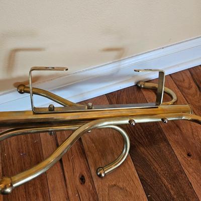 Brass Makeup Caddy & Wall-Mount Clothes Rack (LR-JS)
