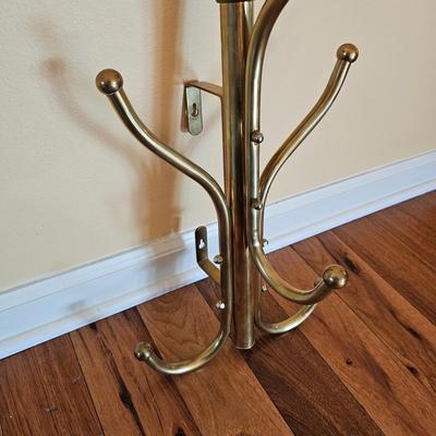 Brass Makeup Caddy & Wall-Mount Clothes Rack (LR-JS)