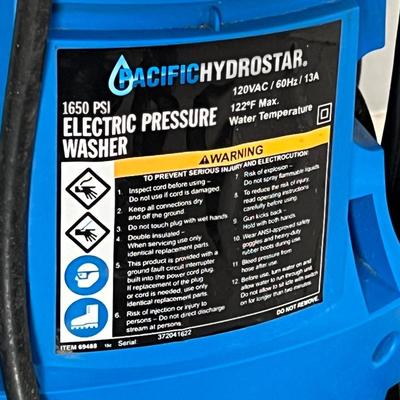 PACIFIC HYDROSTAR ~ 1650 PSI ~ Electric Pressure Washer